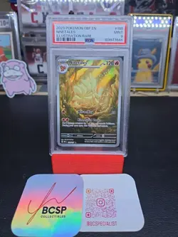 Pokemon Ninetales Obsidian Flames Illustration Rare Card 199/197 PSA 9 - Image 3