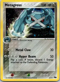 Pokemon POP Series 1 Metagross Holo Rare (2/17) LP - Image 1