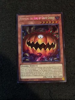 MZMU-EN001 Pumpking the King of Grave Ghosts Secret Rare 1st Edition YuGiOh - Image 1