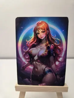 One Piece Nami Anime Waifu Art Card - Image 1