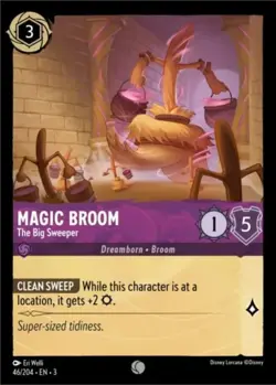 4x Magic Broom - The Big Sweeper - 46/204 - Common NM-Mint Disney Lorcana: Into - Image 1