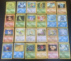 Vintage Pokemon Base Set Lot (24 Cards) – WOTC Era – Original 1999 - Image 1