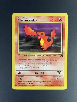 Pokemon Charmander 50/82 Team Rocket Regular English 2000 Common Card - Image 1