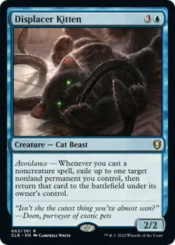 Displacer Kitten Commander Legends: Battle for Baldur's Gate NM MTG Foil - Image 1