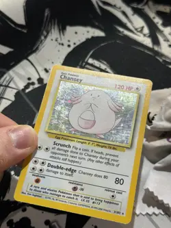 Pokemon Chansey 3/102 Holo 1999-2000 UK 4th Print Base Set - Image 3