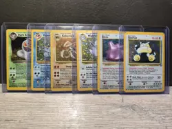 Vintage Pokemon card collection 6 Card Holo Lot WOTC TCG Snorlax Vaporeon Ditto - Image 1