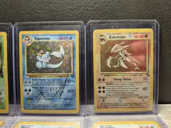 Vintage Pokemon card collection 6 Card Holo Lot WOTC TCG Snorlax Vaporeon Ditto - Image 4