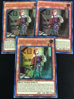 YUGIOH ADAMANCIPATOR RESEARCHER MP21-EN225 1ST ULTRA X3 - Image 1
