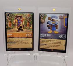 Disney Lorcana Promo Card Karte Goofy & Donald Duck Musketeer Gamescom Spiel New - Image 1