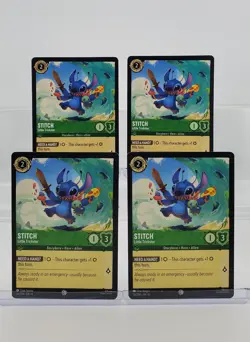 Disney Lorcana Stitch - Little Trickster 26/204 Azurite Sea Common 4 Cards Set - Image 1