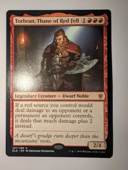 Torbran, Thane of Red Fell Throne of Eldraine MTG Card, Near Mint Condition - Image 1