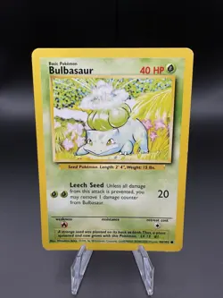 Bulbasaur 44/102 Base Set Pokemon Card Vintage TCG LP - A86 - Image 1