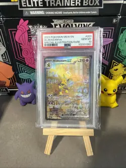 Pokemon TCG Alakazam EX 151 Holo Card Scarlet & Violet 201/165 PSA 10 - Image 1