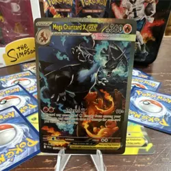 Pokemon Mega Charizard X EX 125/094 Phantasmal Flames Holo 360 HP Rare Card - Image 1