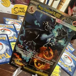 Pokemon Mega Charizard X EX 125/094 Phantasmal Flames Holo 360 HP Rare Card - Image 2