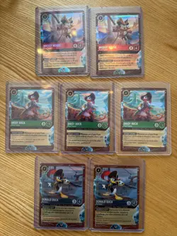 7 Lorcana Disney Cruise promo Cards - Image 1