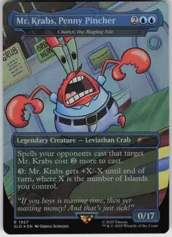 MTG Mr. Krabs Penny Pincher Charix Foil NM Secret Lair Drop Series Magic 1927 - Image 1
