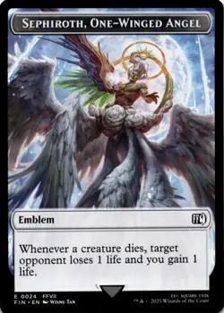 MTG Emblem - Sephiroth, One-Winged Angel // Robot Warrior Token Normal - Image 1