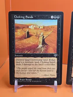 ⚫⚫⚫ (4) 1996 MAGIC THE GATHERING CHOKING SANDS MIRAGE UNPLAYED ⚫⚫⚫ - Image 2