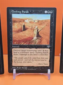 ⚫⚫⚫ (4) 1996 MAGIC THE GATHERING CHOKING SANDS MIRAGE UNPLAYED ⚫⚫⚫ - Image 3