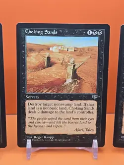 ⚫⚫⚫ (4) 1996 MAGIC THE GATHERING CHOKING SANDS MIRAGE UNPLAYED ⚫⚫⚫ - Image 4