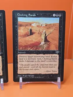 ⚫⚫⚫ (4) 1996 MAGIC THE GATHERING CHOKING SANDS MIRAGE UNPLAYED ⚫⚫⚫ - Image 5