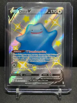 Ditto V SV118/SV122 Shiny Vault Holo Pokemon 2021 Shining Fates - NM - Image 1