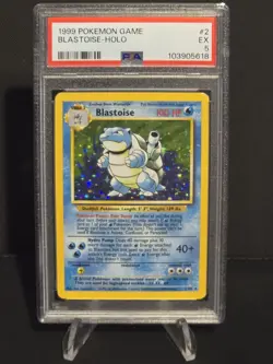 Blastoise Holo Rare 2/102 Base Set Unlimited - 1999 Vintage WotC Pokemon PSA 5 - Image 1