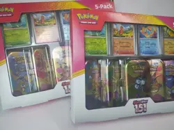Pokemon 151 Scarlet & Violet Mini Tins w Promos Costco Bundle New x2 Art Set - Image 1