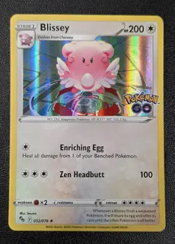 Pokemon TCG - Blissey Holo Rare Pokemon GO 052/078 NM - Image 1
