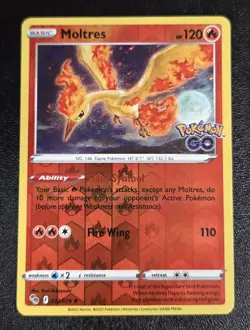 Pokemon TCG - Moltres Holo Rare Pokemon GO 012/078 NM - Image 1
