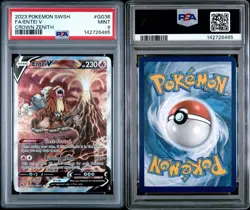2023 POKEMON SWORD & SHIELD CROWN ZENITH #GG36 FULL ART/ENTEI V PSA 9 - Image 1