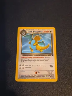Pokemon TCG Dark Dragonite 22/82 Team Rocket Unlimited Non-Holo Rare HP - Image 1