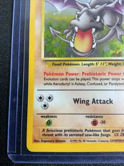 Pokemon TCG Aerodactyl 1/62 Fossil Holo Rare WOTC 1999 LP - Image 4