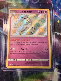 Pokemon TCG Galarian Rapidash SV048/SV122 Shiny Holo Rare Shining Fates - Image 1