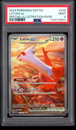2024 POKEMON SSP EN LATIAS EX SPECIAL ILLUSTRATION RARE 239/191 PSA 9 MINT - Image 1