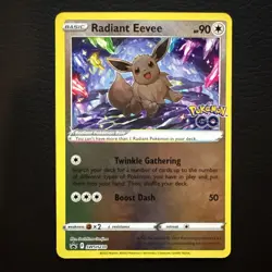 Radiant Eevee SWSH230 Promo SWSH Black Star Pokemon NM - Image 1