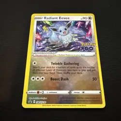 Radiant Eevee SWSH230 Promo SWSH Black Star Pokemon NM - Image 2