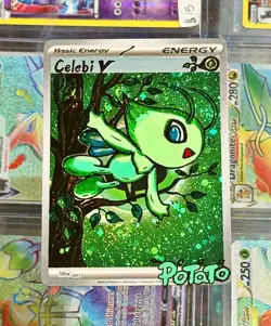 Celebi V - 245/264 Fusion Strike Alternate Art Pokemon - Hand draw DIY 🌀🌀✨✨✨ - Image 3