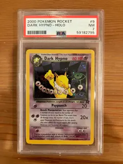 2000 Pokemon Team Rocket Dark Hypno 9/82 Holo PSA 7 NM - Image 1