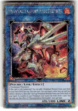 Yugioh! Heavymetalfoes Electrumite - RA04-EN292 - Platinum Secret Rare - 1st Edi - Image 1