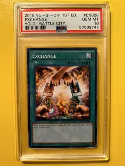 YuGiOh EXCHANGE #YGLD-ENB28🔥PSA 10 GEM MINT🔥1st EDITION-2015 COMMON 💫POP 1💫 - Image 3