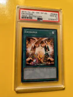 YuGiOh EXCHANGE #YGLD-ENB28🔥PSA 10 GEM MINT🔥1st EDITION-2015 COMMON 💫POP 1💫 - Image 5