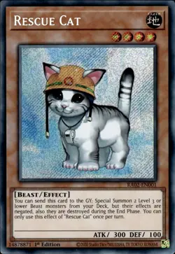 Rescue Cat - Secret Rare 1st Edition RA02-EN001 - NM - YuGiOh - Image 1