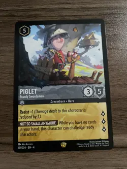 Disney Lorcana TCG - Piglet Sturdy Swordsman - 191/204 Ursula's Return Legendary - Image 1