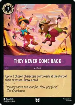 They Never Come Back 78/204 Reign of Jafar Non-Foil Disney Lorcana - Image 1