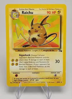 Pokemon TCG Card Raichu Non Holo - 29/62 Fossil Rare - Near Mint - Image 1