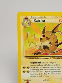 Pokemon TCG Card Raichu Non Holo - 29/62 Fossil Rare - Near Mint - Image 2