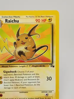 Pokemon TCG Card Raichu Non Holo - 29/62 Fossil Rare - Near Mint - Image 3