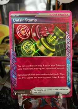 POKEMON UNFAIR STAMP 165/167 ACE SPEC HOLO TWILIGHTE MASQUERADE NEAR MINT - Image 1